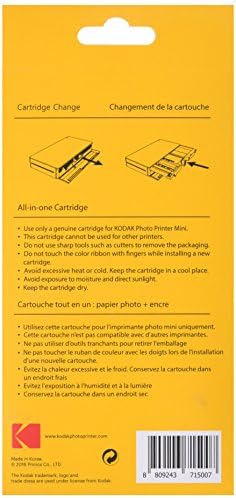 Kodak Mini Photo Impressor Cartuctidge PMC - All -in -One Paper & Color Ink Cartuck Recil - 50 pacote