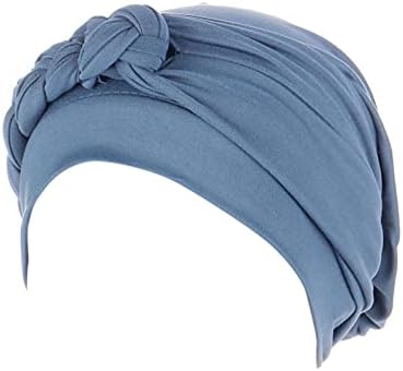 Caps Headwear para mulheres gorros boêmios embrulham a capa étnica da cabeça de chapéu de boné Braid Turban Hairball Chapéus
