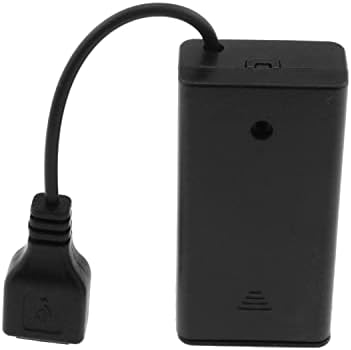 RlecS AA Porta de bateria preto 2x1.5V 3V AA Caixa de bateria AA com plugue feminino USB Pacotes de bateria de bateria de bateria