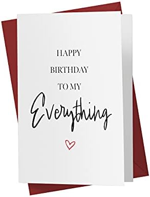 Doce cartão de aniversário para homens mulheres, grande 5,5 x 8,5 cartão de aniversário romântico para ele, feliz aniversário
