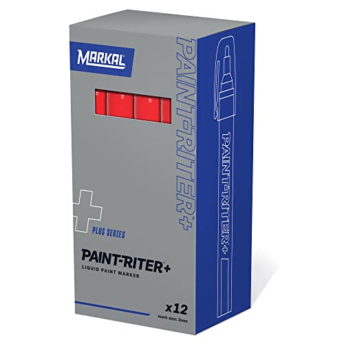 Markal 96972- Ritador de tinta+ marcador de tinta líquida de superfície oleosa com ponta de bala de 1/8in, para desempenho