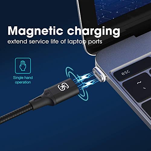 ITECHCO Magnetic USB C Cable Sikai 20V/5A 100W Substituição máxima USB C Adaptador de cabo PD USB C PD Compatível com Mac Pro/Air,