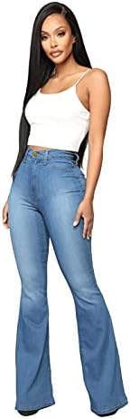 Jeans com zíper jeans jeans magros jeans altos calças de calça de botão de botão de largura com bolsos jeans femininos