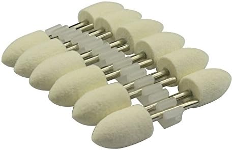 12pcs polimento da ferramenta rotativa Mandrel Montado Bob Bob de Felto Cônico para Dremel Polishing/Retinging