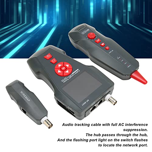 Testador de cabo de rede com multifuncionamento POE, tela de 2,8in RJ45 Ethernet Tester Tester LCD Testador de cabo para RJ45