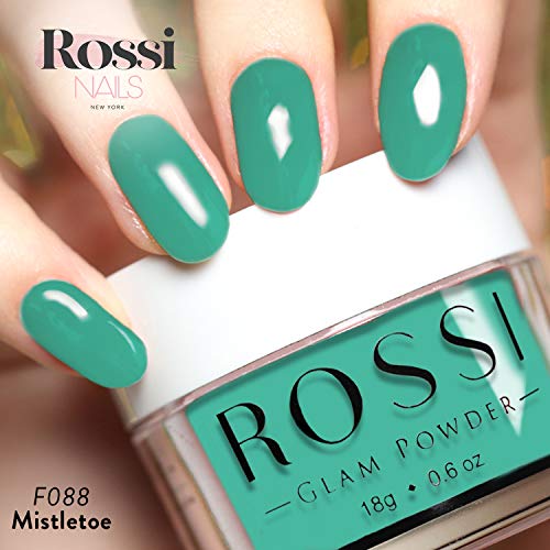 Rossi Nails Glam Dip Powder 0,6 oz | Arte acrílica da manicure de unhas francesas | Inicialmente e profissional |