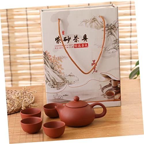 Yardwe 1 conjunto de argila roxa conjunto de chá de cerâmica caneca zisha kettle bule e copo