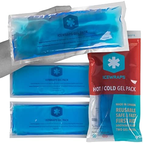 Icepraps Mini/Pequeno/pequeno reutilizável Gel Packs de gelo e pacotes de gelo reutilizáveis ​​de 4 x10 para recuperação pós -parto | Pacotes de gelo de mamilo e mama para amamentação | Almofadas de gel frio quente para primeiros socorros