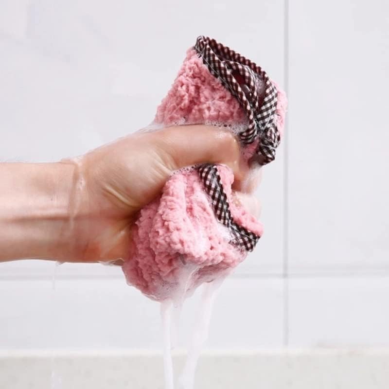 N/A Anti-Grease limpando panos de cozinha suprimentos absorventes de toalha de mão enforcada de lã de lã de lã de lã de coral