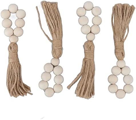 SoCobeta Wood Beads Napkin Rings, elegante titular do guardana