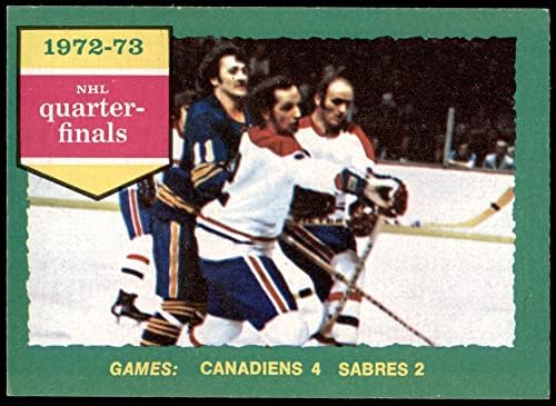 1973 Topps # 191 NHL Quarter Finals A Canadiens/Sabres Ex/Mt Canadiens/Sabres