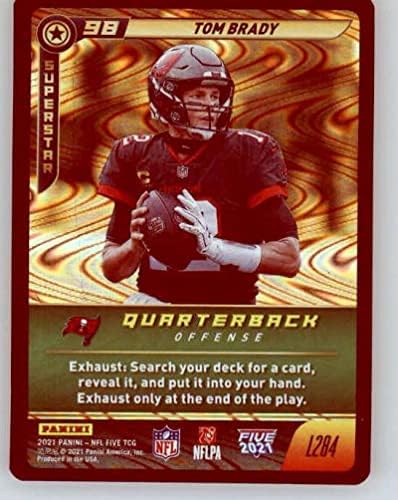 2021 Panini Five Swirl-O-Rama #L284 Tom Brady Tampa Bay Buccaneers NFL Futebol Trading Card