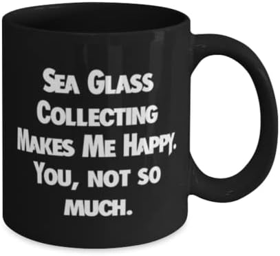 Presentes de coleta de vidro do mar inspirado, coleta de vidro do mar me deixa feliz, aniversário de 11 onças de caneca para coleta