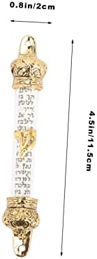 AMOSFUN 5PCS Bíblia Crown Scroll House Gretos Carre Decoração do carro Moderno mezuzah decoração de casa religiosa mezuzah de porta