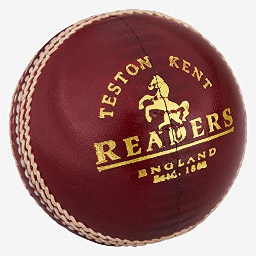 Readers County Match 'A' Ball de críquete 5.5 onças, vermelho, masculino