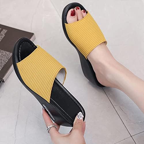 Flipers de verão para mulheres sandálias planas abertas para mulheres chinelos de dedo do pé para feminino Sapatos de sapatos internos sandálias de largura larga largura
