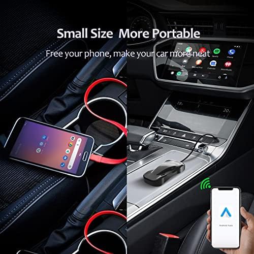 Adaptador automático sem fio Android, o AA Dongle converte o Android Auto em Wiroid para Wireless para Android Phone e CAR