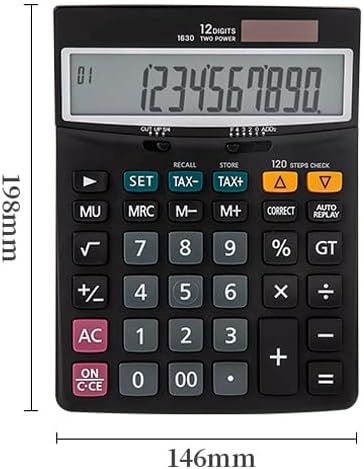 Calculadora sdfgh 120 etapas Verifique as calculadoras de impostos 12 dígitos Bateria e Solar Office Office Business