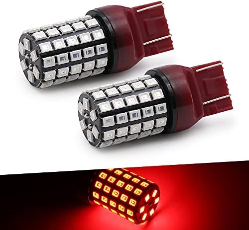 7443/7444 LED vermelho, substituição para luzes de freio/traseira, luzes pisquecedores