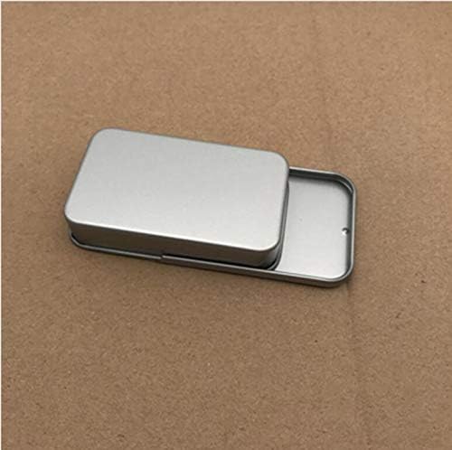 Annncus 2019 White Tin Box Retângulo Caixa de presente Selagem Caixa de lata Plain 80x50x15mm sem dobradiça