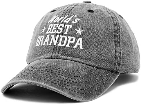 Dalix Worlds Best Grandpa Hat Hat Cap Presente Lavado de Algodão
