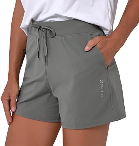 Treino abletree shorts de corrida para mulheres 4 Quick seco de caminhada shorts de suor com bolsos de salão casual