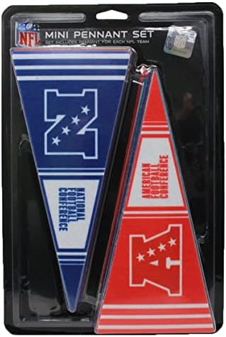 NFL RICO Industries League Mini Pennant Complete Conjunto 4 x 9 Felt Mini Pennant League Set