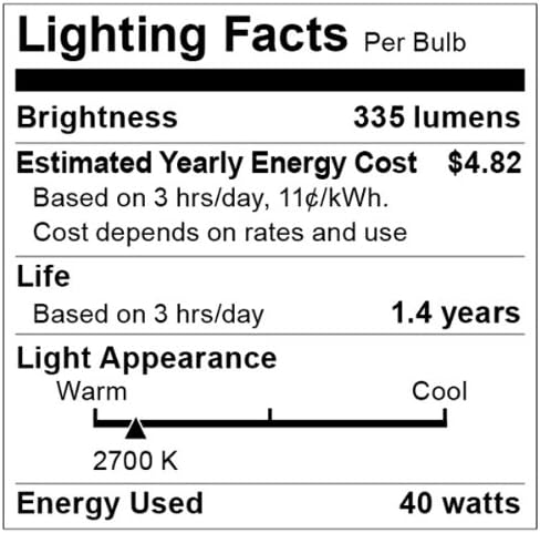 Satco S2769 Base média de 120V de 40 watts F15 Bulbo, Aurora
