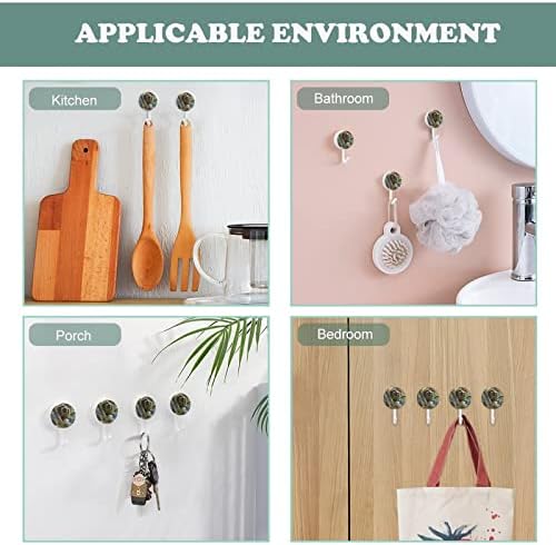Ganchos de parede de preguiça e borboleta ganchos de plástico redondos ganchos adesivos duráveis ​​para banheiro da cozinha 10 pacote