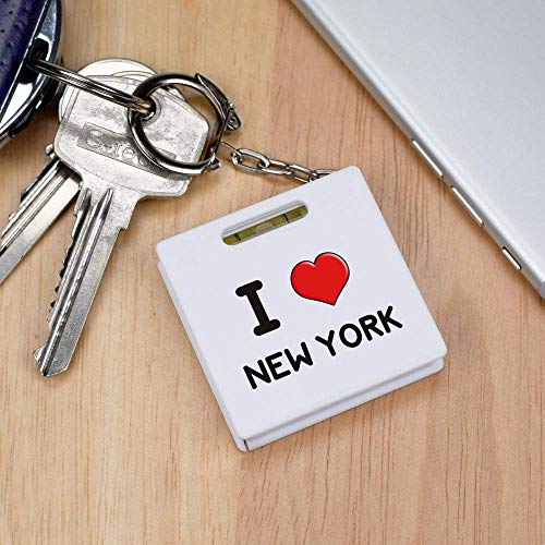 'Eu amo a fita de chaveiro de Nova York' Ferramenta de nível de espírito