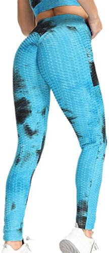 Tie Dye Yoga Pant for Womens, treino de ginástica de ginástica de cintura alta ioga Leggings Butt Lift Control Shaping