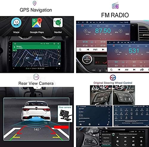 Android 10 estéreo de radio automático com tela de toque capacitiva de 9 polegadas para TO.YO.TA VIOS 2004-2007, Navigação GPS suporta controles de direção USB Controles