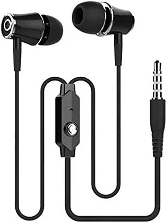 Substituição dos fones de ouvido para tablets Kindle Fire, Kindle Paperwhite Ereaders, compatível com para Samsung S7 S6 Edge Headphone Earbuds Headset In-Ear Sound Black