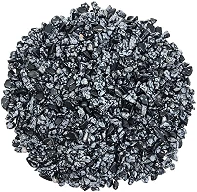 Zym116 50g 2 Tamanhos naturais Obsidianos de neve de cristal Cristal de cascalho de pedras de cristal de cristal de cristal