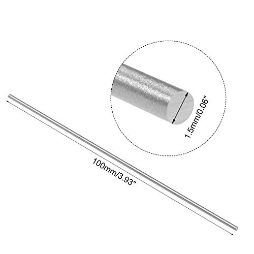 haste de aço redonda UXCELL, 3,6 mm HSS Torno da ferramenta de estoque de barras de 100 mm de comprimento, para trechos de perfuração