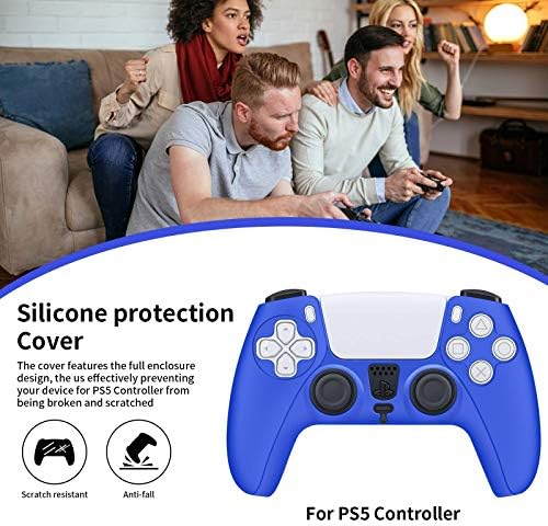 PS5 Silicone Controller Case Skin-UnionUp Controllers Skin Grip Compatível com PS5-Protetores de tampa de silicone anti-deslizamento