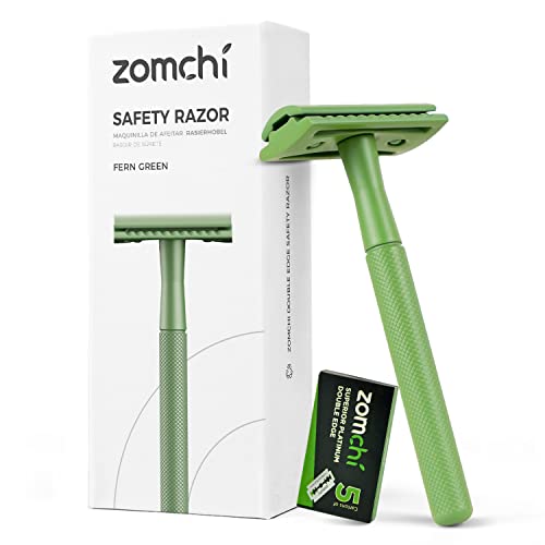 Razor de segurança para mulheres, Razor de segurança com 5 lâminas, Mulheres Razor com uma caixa delicada, livre de plástico