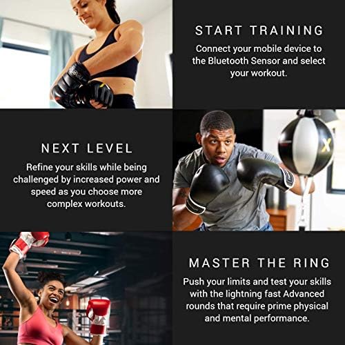 Nexersys Cross Body Trainer Interactive Double End Bag para boxe, MMA, Fitness, Cardio, Força do Núcleo - A Experiência de Boxamento Ultimate, App Inclui exercícios dinâmicos de HIIT