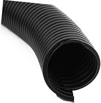 X-dree plástico flexível tubo de conduíte flexível 42,5 mm od 1 metro de comprimento preto (tubo em plástico ondulato flessibile
