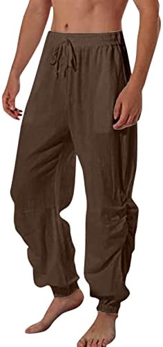 Timber Creek por calça masculina casual casual dobra lateral calça solta Polícia de cordão Pocket Splice calça de calça