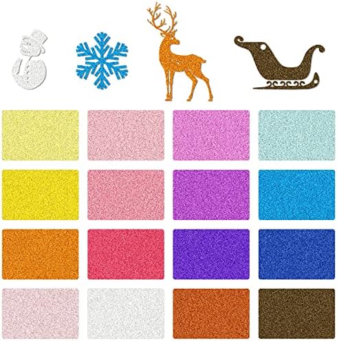 Papel para cartão glitter 16 Multi cores 30 folhas com 60 folhas cartolina texturizada 28 cores