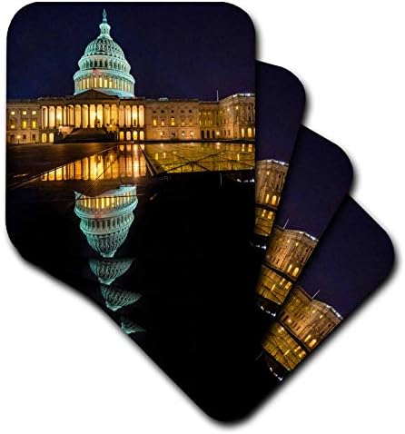 3drose - Danita Delimont - Washington DC - Reflexão dos EUA Capitol North Side, Washington DC. - Coasters