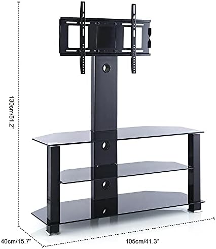 Monitor vertical de aço inoxidável suporte para a maioria das TVs curvas planas de 32 a 70 polegadas, suporte de parede até 50