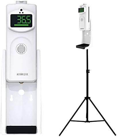 Dispensador de desinfetante automático de Aishujie 2-em-1 com temperatura de dispensador de sabão sem toques Leia para hospital,
