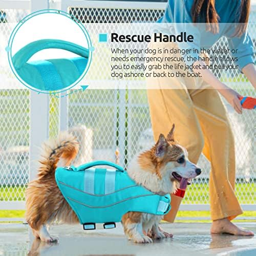 Jaqueta salva -vidas queenmore de cachorro, colete vitalício reflexivo para nadar com alta flutuabilidade, coletes de vidas salva