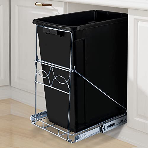 Puxe o lixo pode embaixo do gabinete, a prateleira de deslizamento ajustável para o lixo da cozinha lata sob a pia, o lixo de gabinete deslizante pode retirar a kitbin não incluída