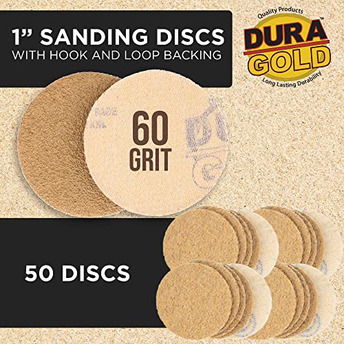 Dura -Gold - Premium - Variety Pack - 1 Gold Hook & Loop Landing Discos para Da Sanders - Caixa de 100 discos de acabamento de lixa