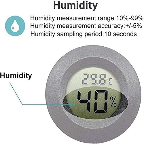 ZRSJ Medidor de umidade preciso interno ， Detector de umidade redonda ， Mini -umidade Monitor para o quarto da sala Banheiro de escritório