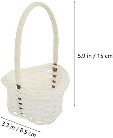 Decoração de caixa de armazenamento de plástico de Hanabass 5pcs Pequenas cestas de vime cestas de casamento cestas