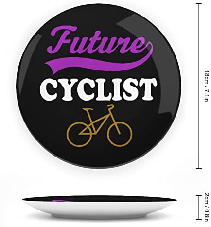 Future Cyclistcustom Photo Bone China Decorativa Personalidade Cerâmica Placa Crafts Para Mulheres Presentes de Men